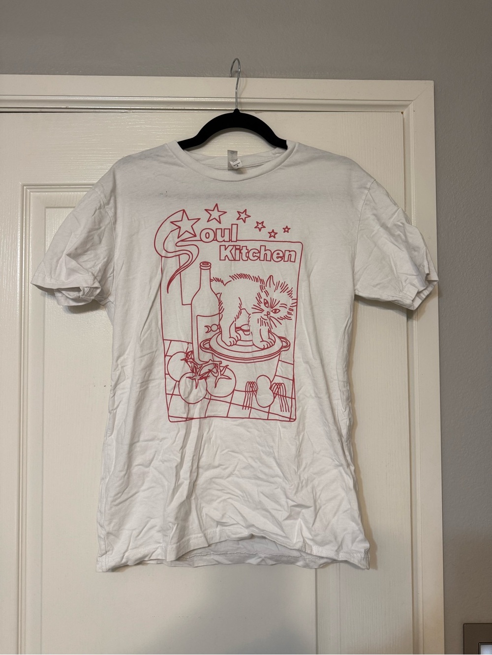 Everpress Soul Cat Kitchen Graphic T-shirt - Medium White